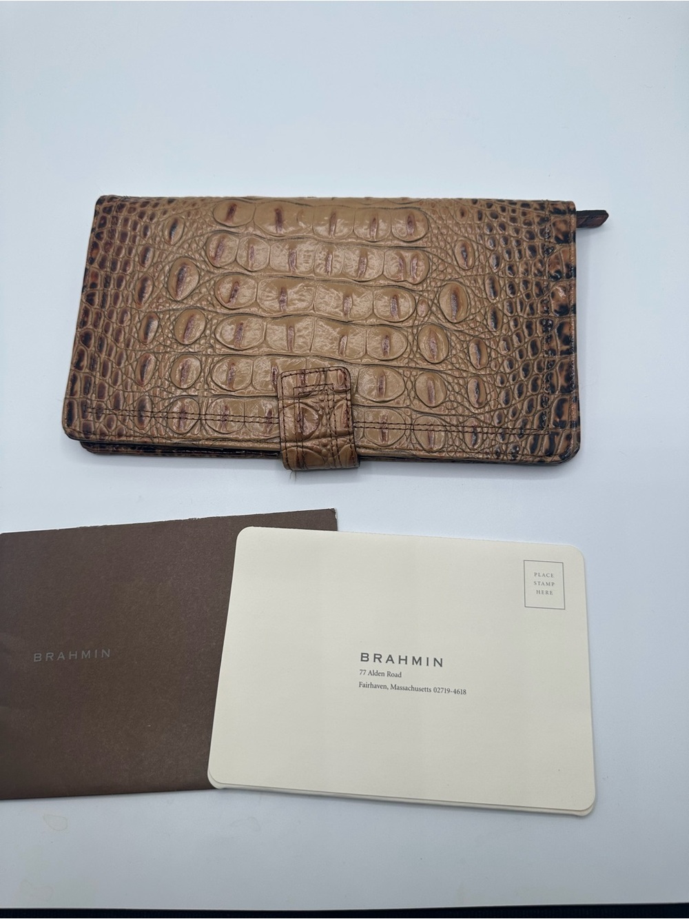 Brahmin travel wallet Anna Melbourne leather